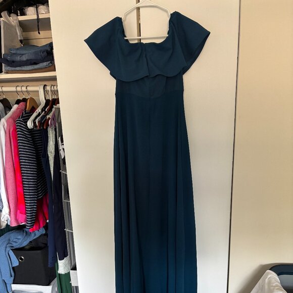 Altar'd State Dayla Maxi Dress Vintage Teal Size - Picture 3 of 4
